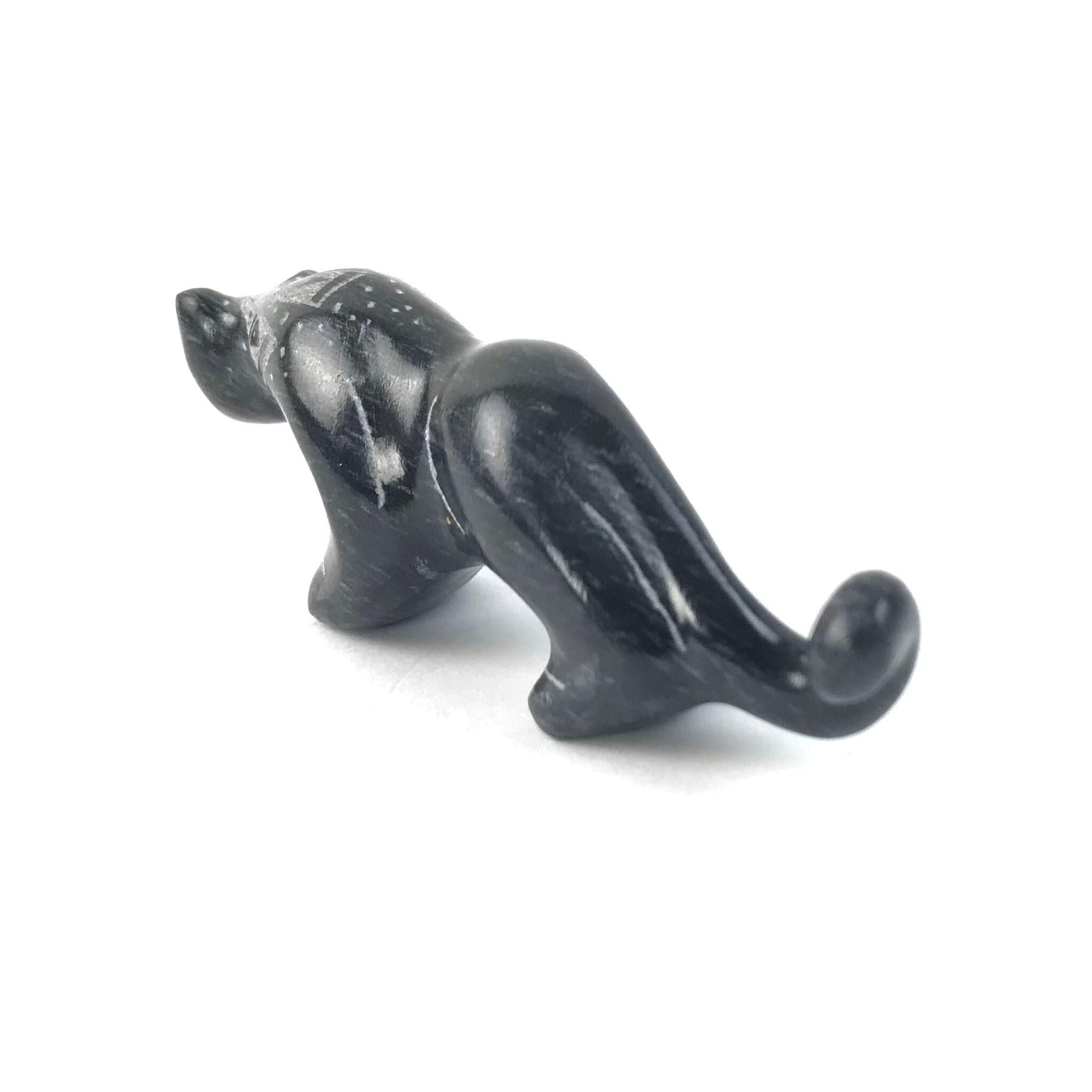 Curtis Garcia Etched Marble Mountain Lion Fetish Carving-Indian Pueblo Store