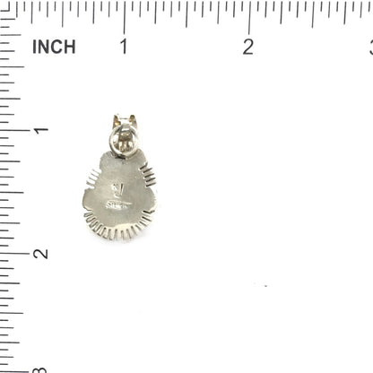 Nila Johnson Pink Conch Shell Teardrop Pendant-Indian Pueblo Store