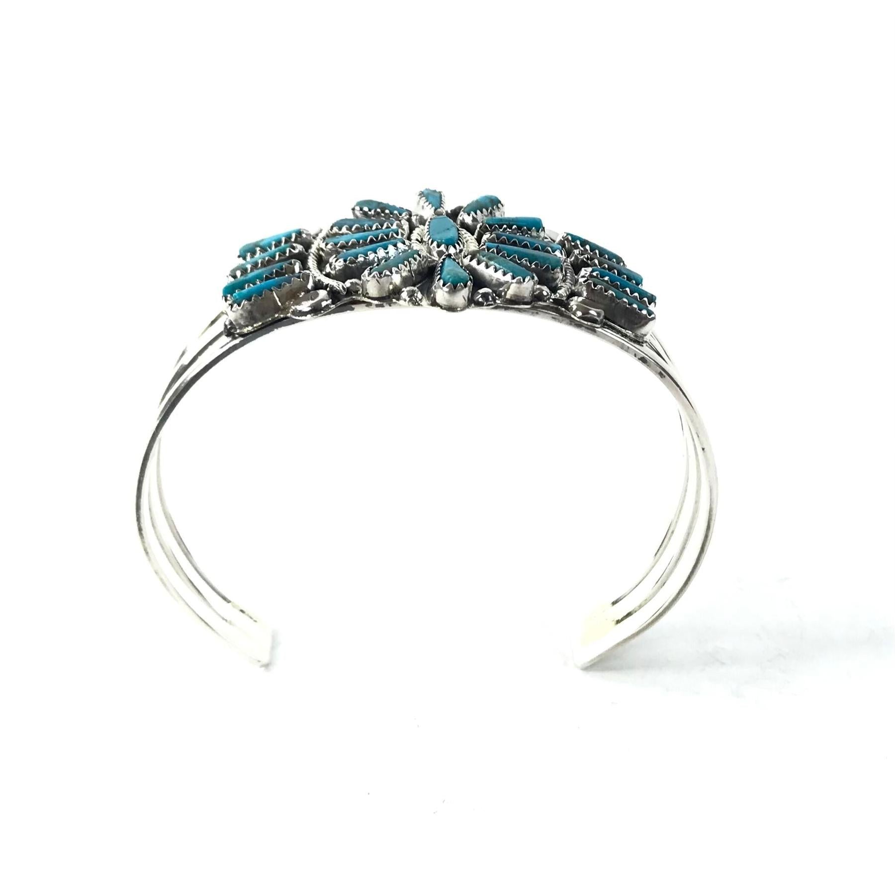 Tommy Lowe Turquoise Petit Point Cluster Bracelet-Indian Pueblo Store