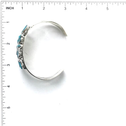 Tommy Lowe Turquoise Petit Point Cluster Bracelet-Indian Pueblo Store