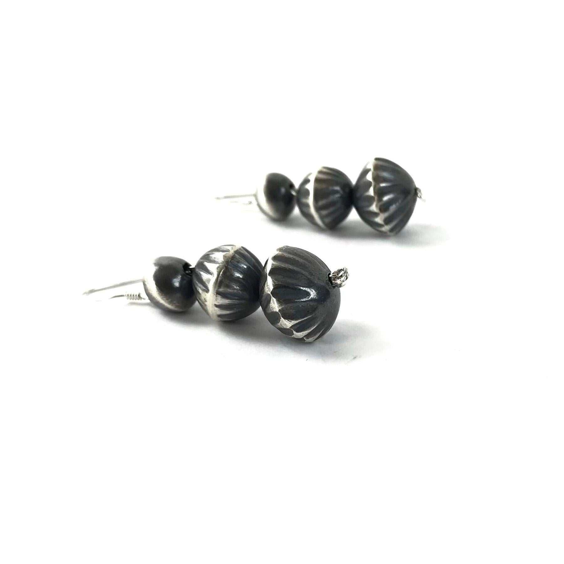 Virginia Tso Graduated Fluted Earring and Necklace Set-Indian Pueblo Store