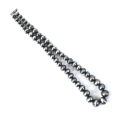 Virgina Tso Graduated Antiqued Bead Necklace and Earring Set-Indian Pueblo Store