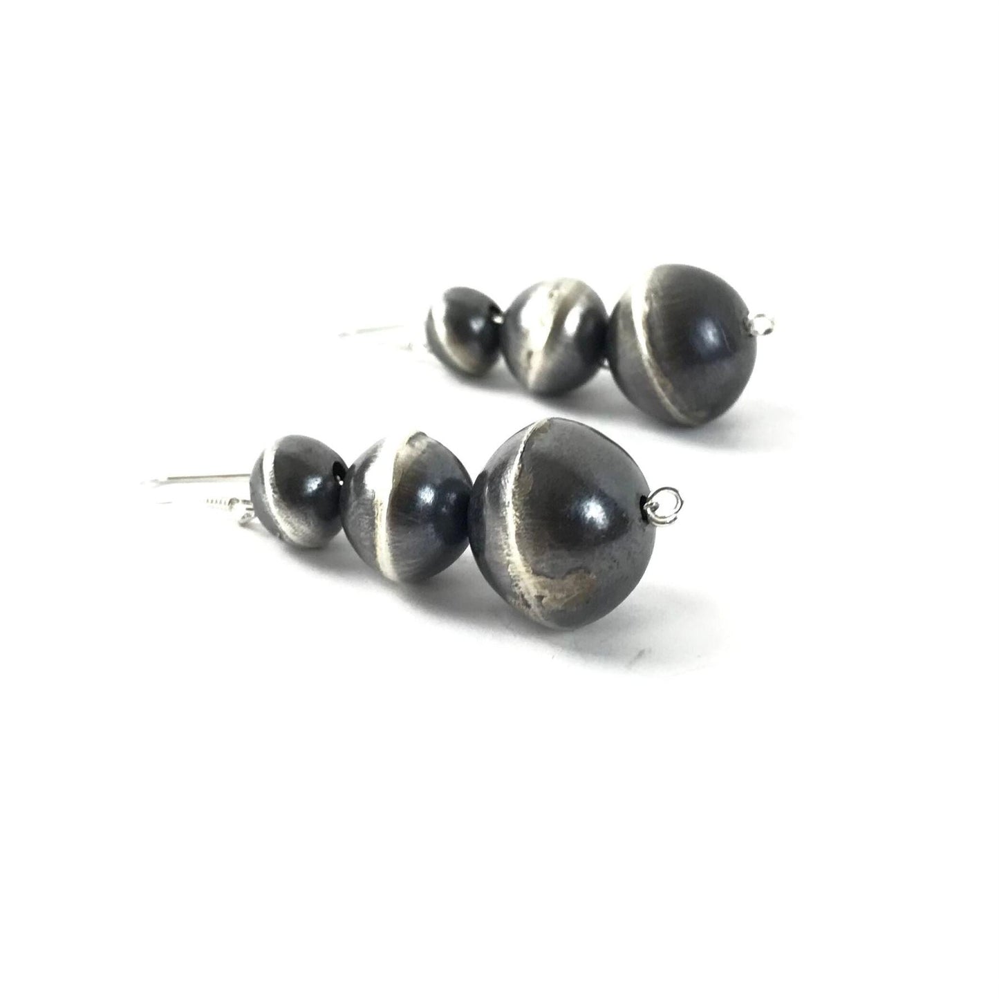 Virgina Tso Graduated Antiqued Bead Necklace and Earring Set-Indian Pueblo Store