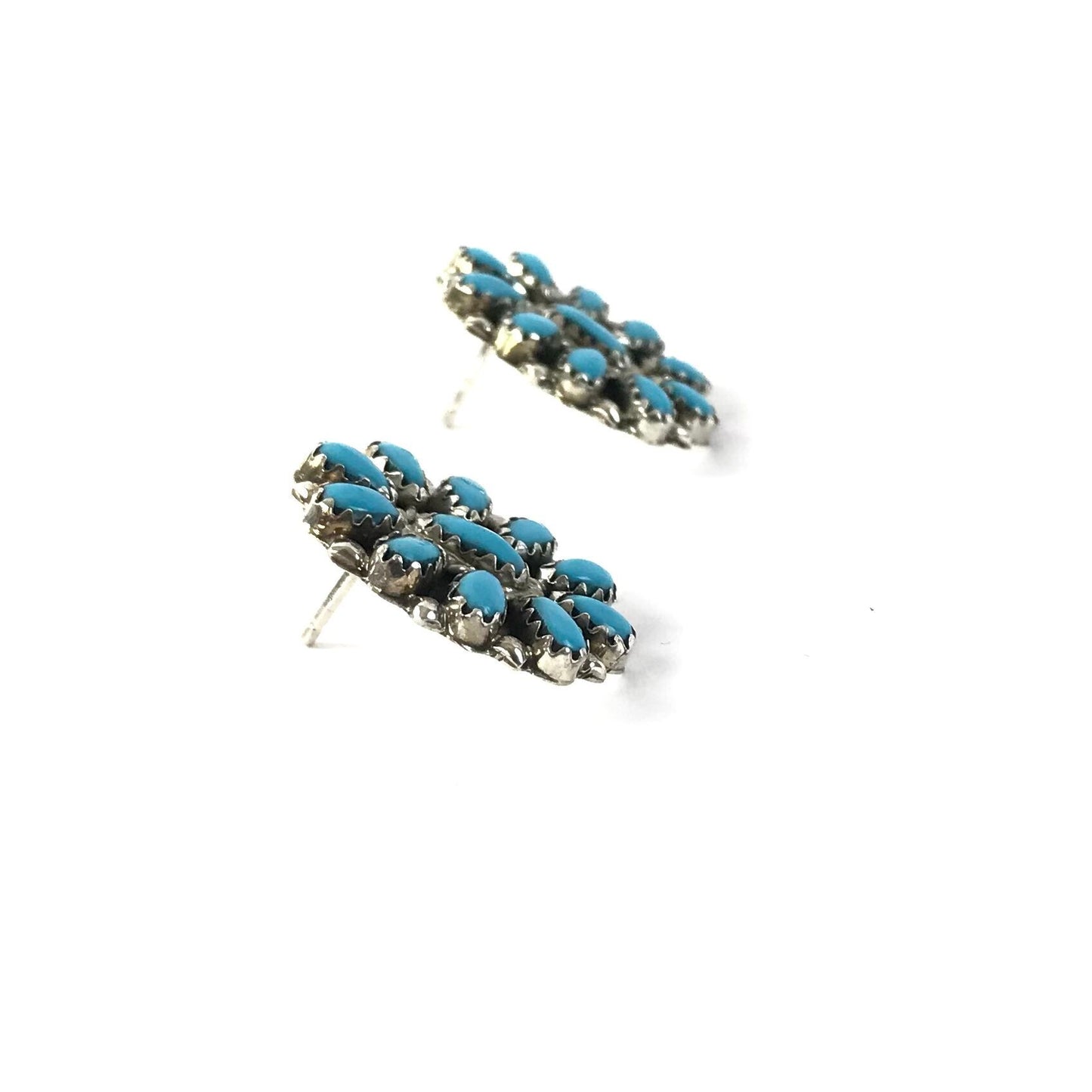 Marcella James Turquoise Squash Blossom Necklace and Earring Set