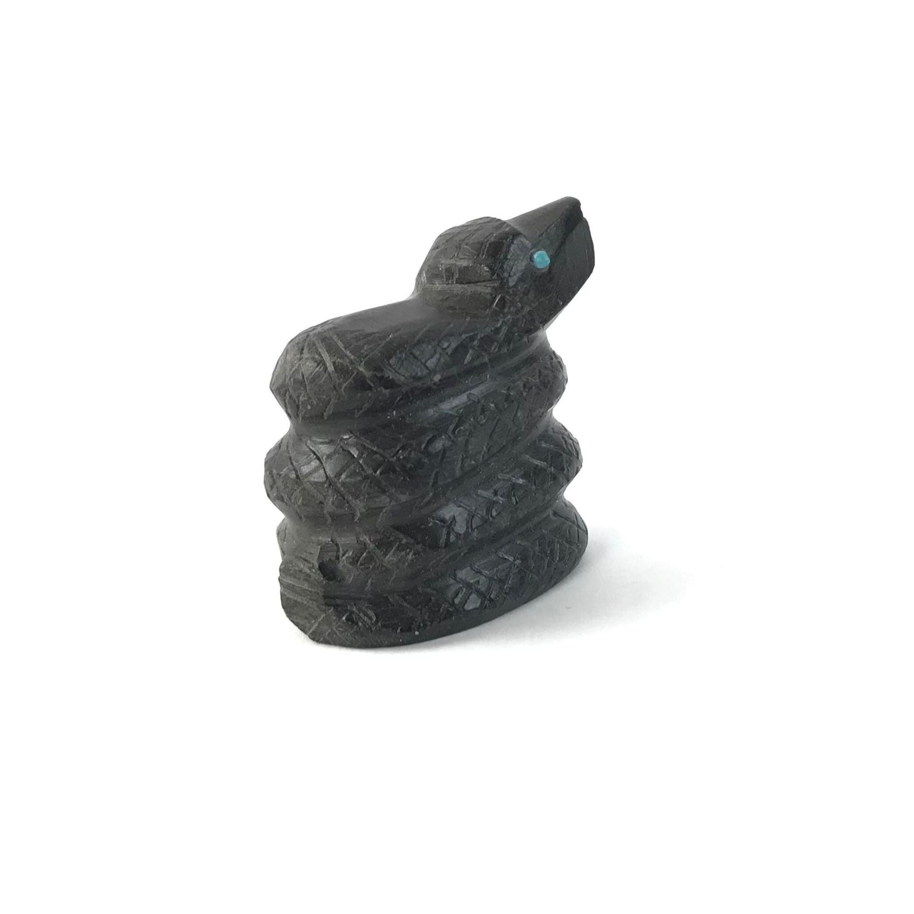 Stephan Lonjose Marble Snake Fetish Carving-Indian Pueblo Store