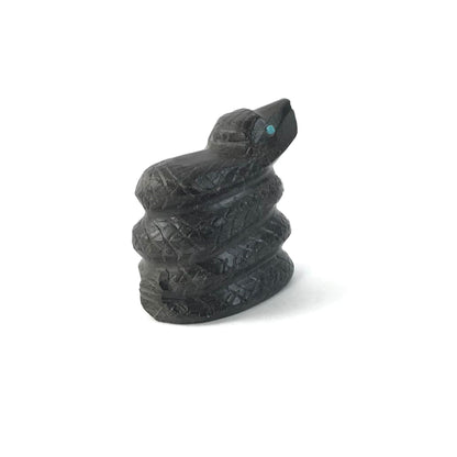 Stephan Lonjose Marble Snake Fetish Carving-Indian Pueblo Store