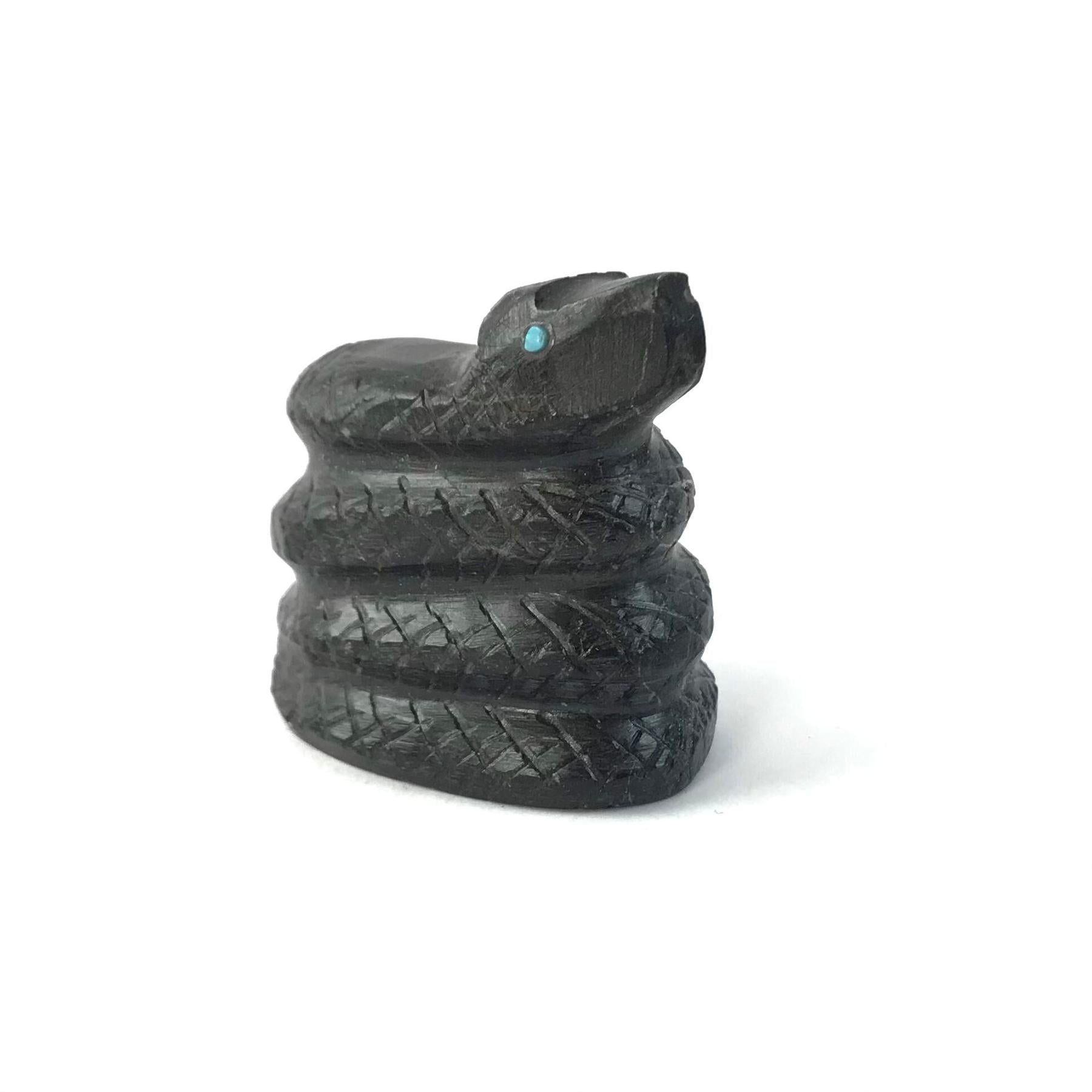 Stephan Lonjose Marble Snake Fetish Carving-Indian Pueblo Store