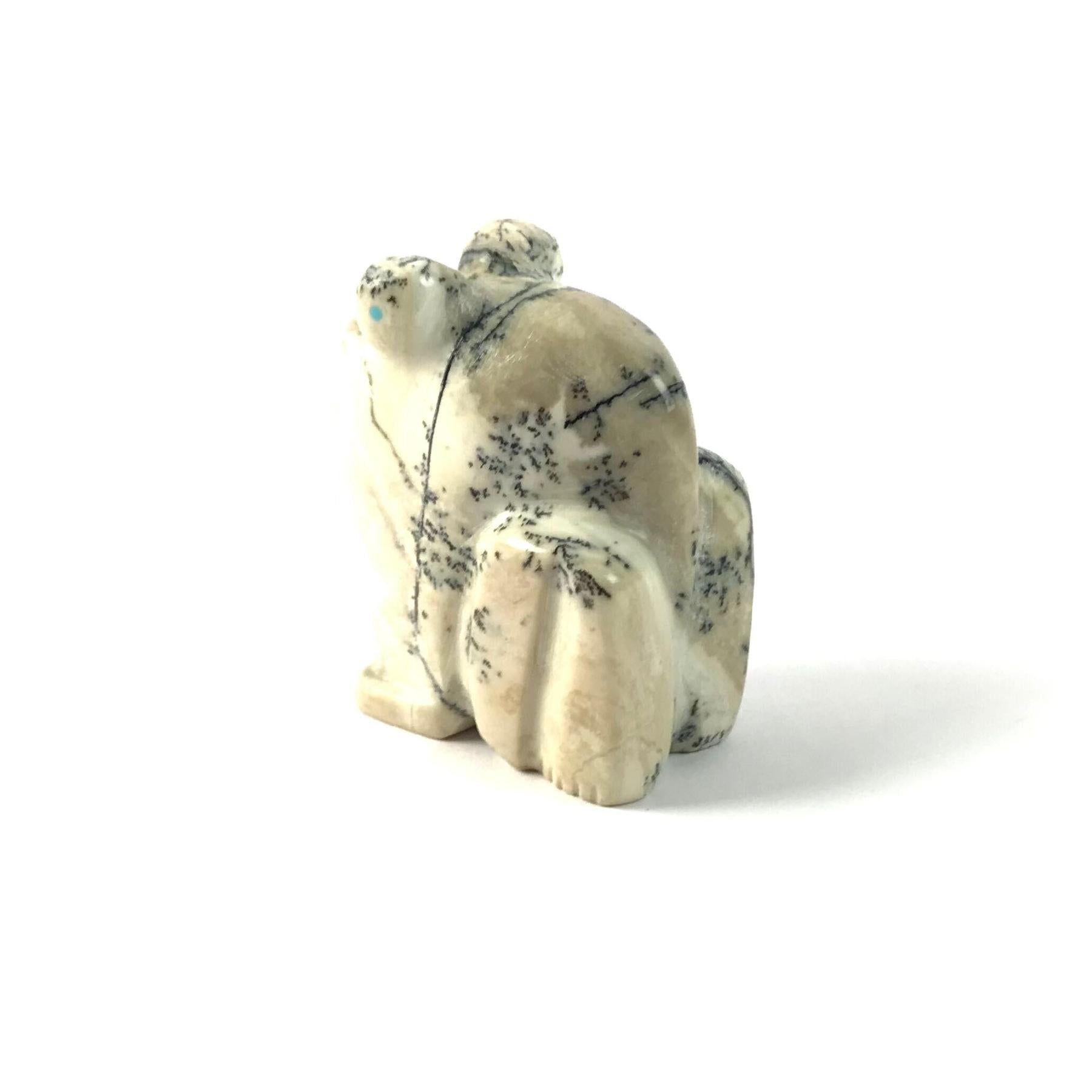 Fred Weekoty Fishrock Frog Fetish Carving-Indian Pueblo Store