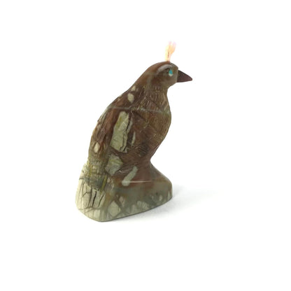 Darren Boone Picasso Marble Quail Fetish Carving-Indian Pueblo Store