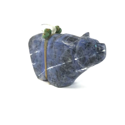 Burt Awelagte Sodalite Bear Fetish Carving-Indian Pueblo Store