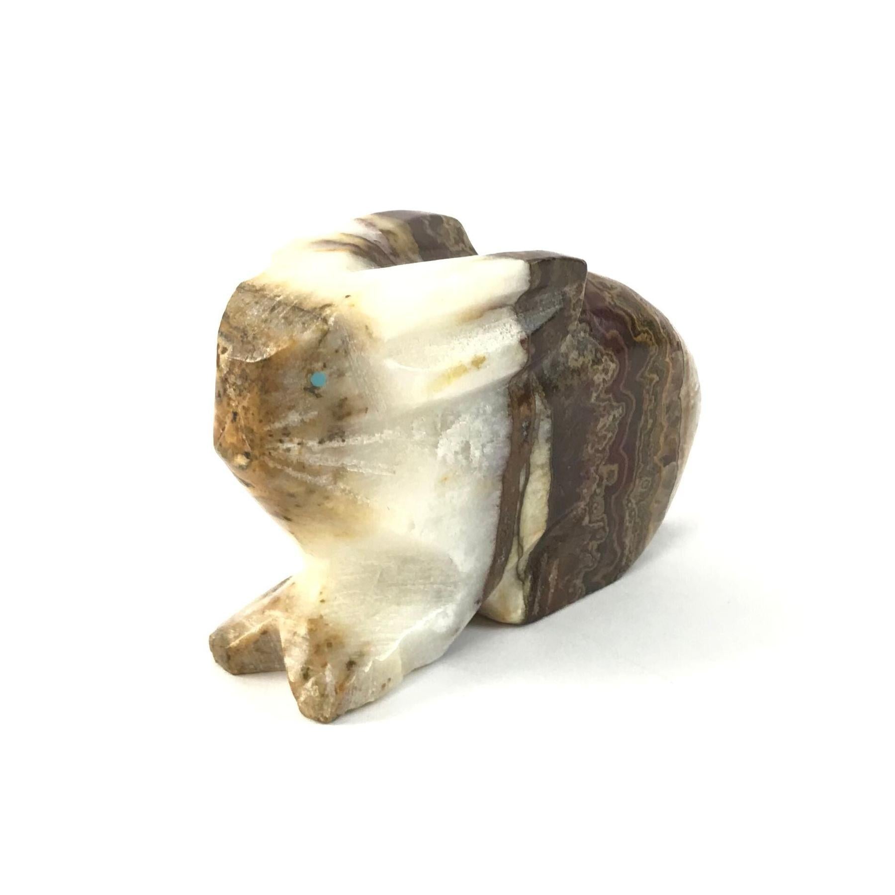 Tony Mackel Onyx Rabbit Fetish Carving-Indian Pueblo Store