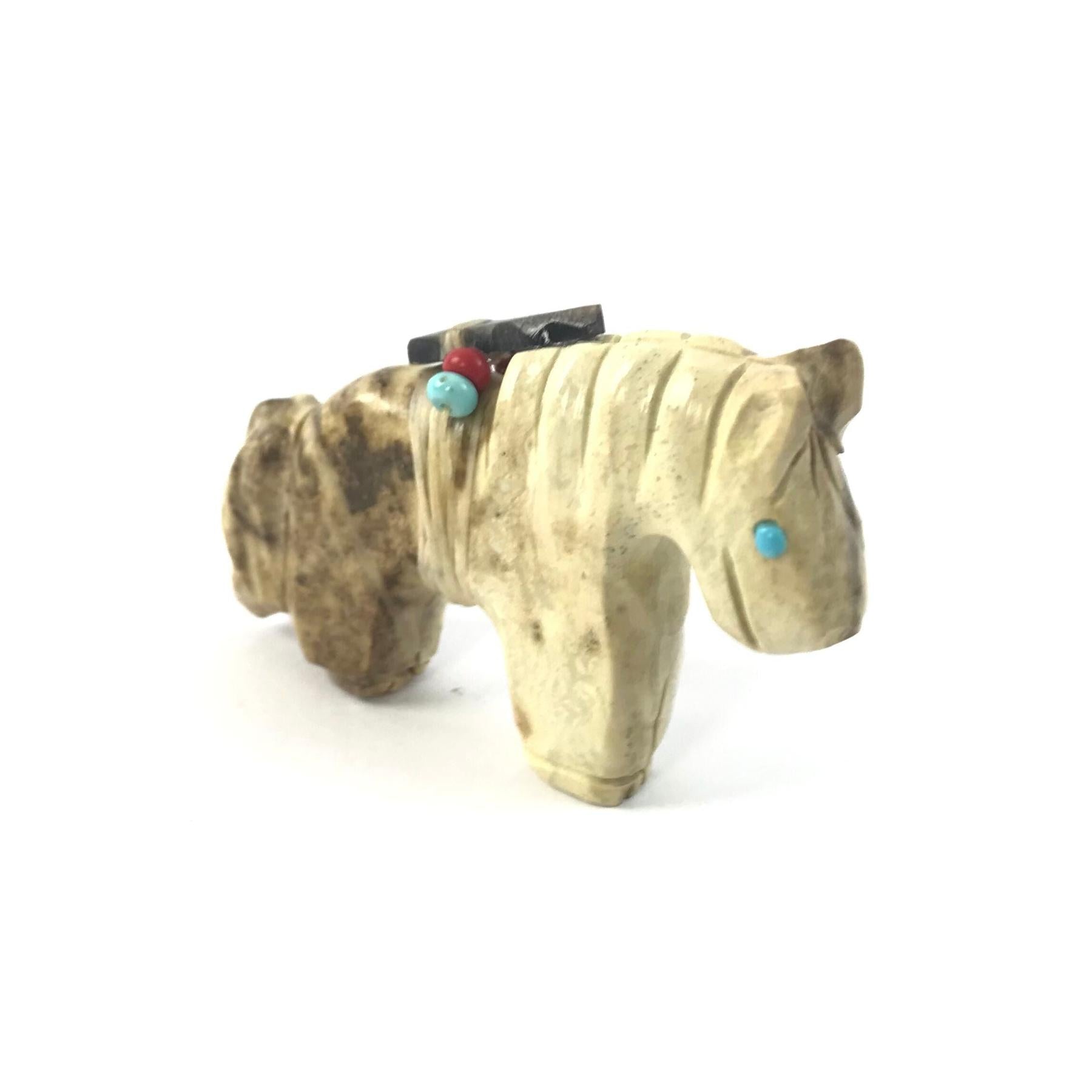 Danette Laate Picasso Marble Horse Fertish Carving-Indian Pueblo Store
