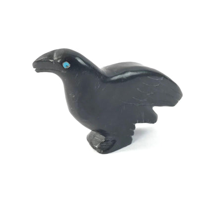 Cody Nastacio Marble Raven Fetish Carving-Indian Pueblo Store