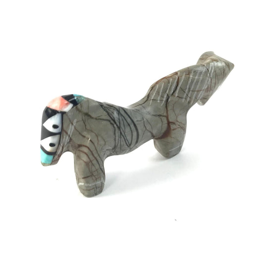 Steven Natachu Picasso Marble Horse Fetish Carving-Indian Pueblo Store