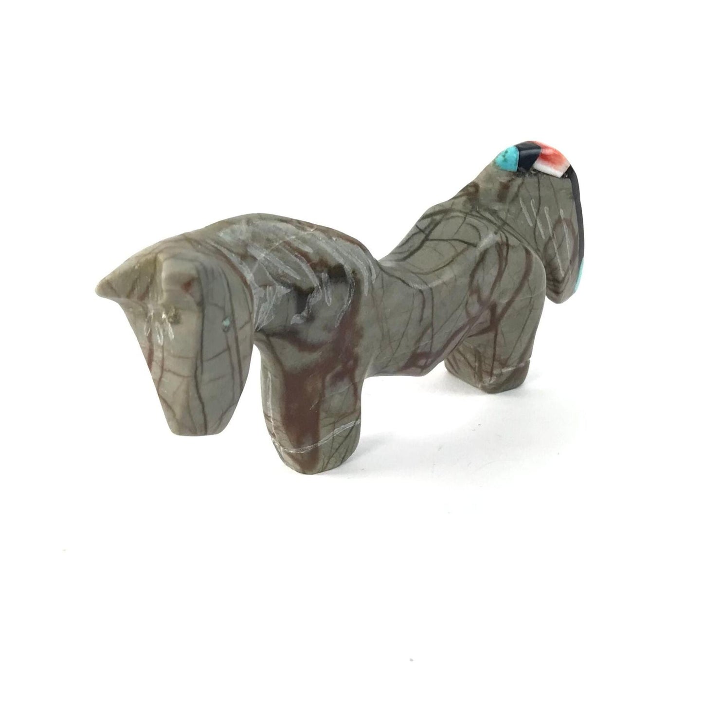 Steven Natachu Picasso Marble Horse Fetish Carving-Indian Pueblo Store