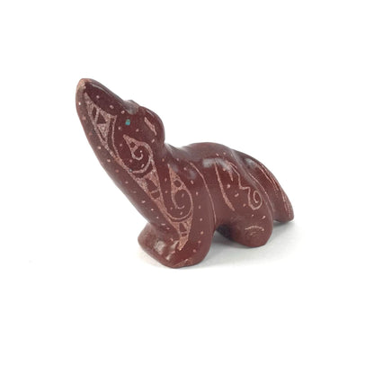 Garrick Acque Pipestone Coyote Fetish Carving-Indian Pueblo Store