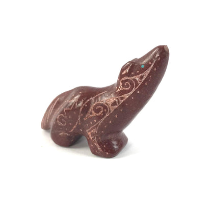 Garrick Acque Pipestone Coyote Fetish Carving-Indian Pueblo Store