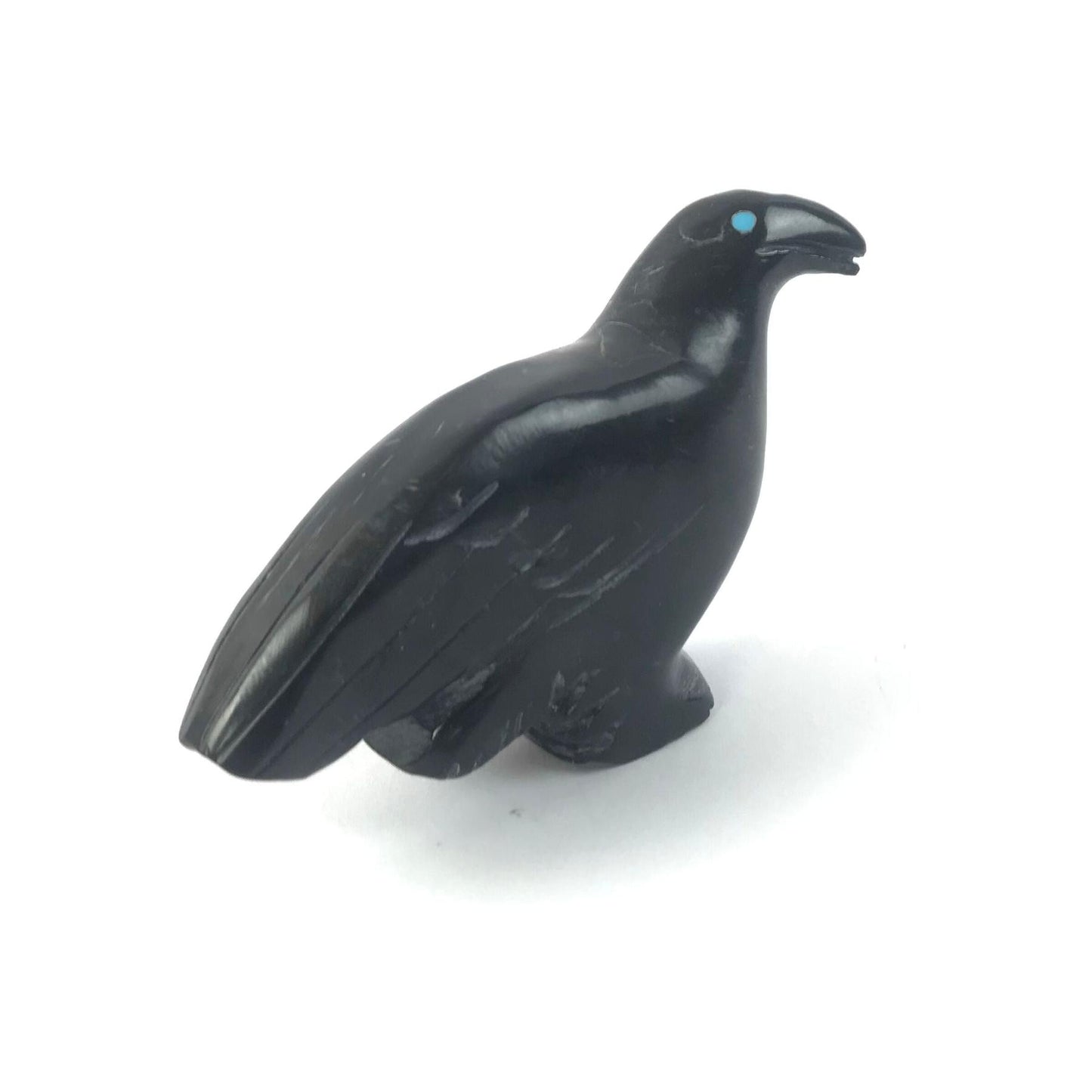 Cody Nastacio Marble Raven Fetish Carving-Indian Pueblo Store