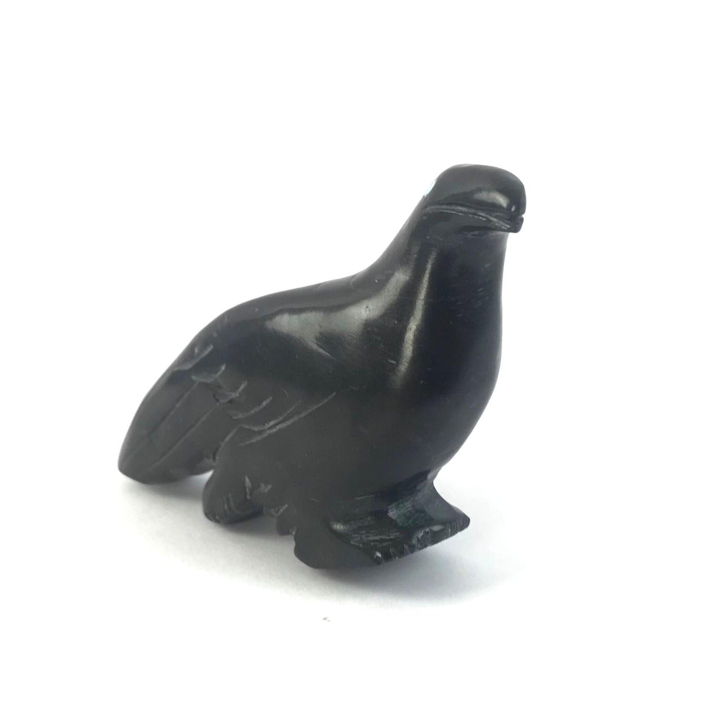 Cody Nastacio Marble Raven Fetish Carving-Indian Pueblo Store