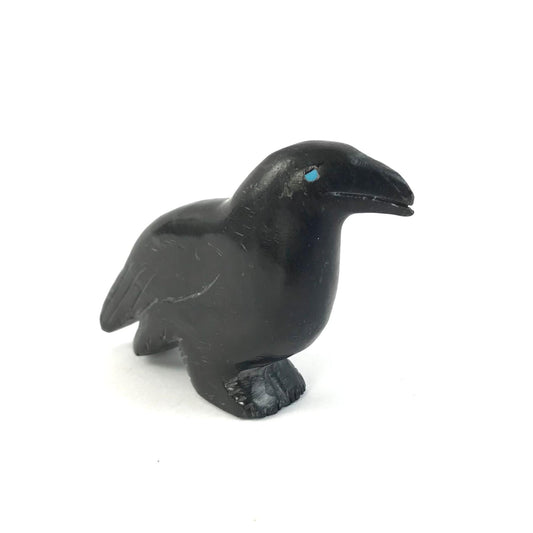 Cody Nastacio Marble Raven Fetish Carving-Indian Pueblo Store
