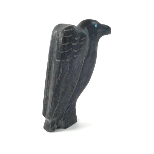 Cody Nastacio Marble Raven Fetish Carving-Indian Pueblo Store