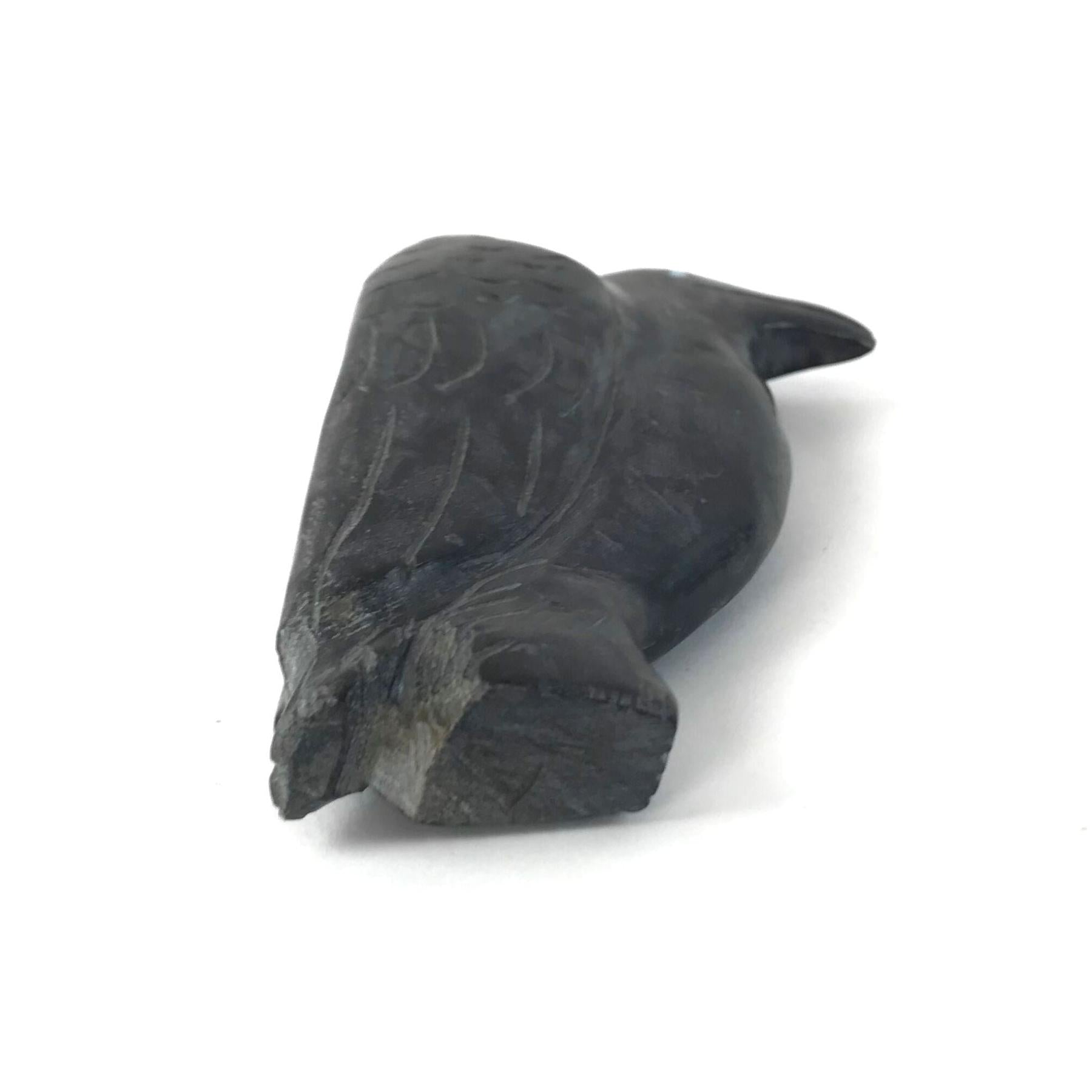 Cody Nastacio Marble Raven Fetish Carving-Indian Pueblo Store