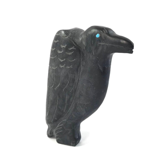 Cody Nastacio Marble Raven Fetish Carving-Indian Pueblo Store