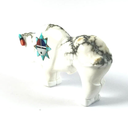 Andres Lementino Marble Buffalo Fetish Carving-Indian Pueblo Store