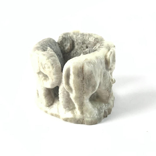 Max Laate Antler Circle of Elephants Fetish Carving-Indian Pueblo Store