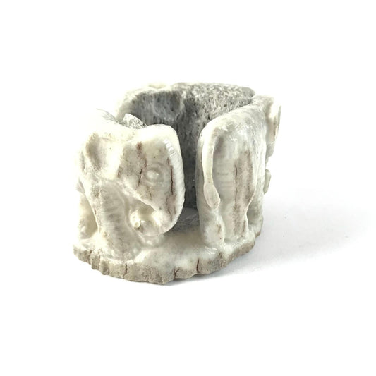 Max Laate Antler Circle of Elephants Fetish Carving-Indian Pueblo Store