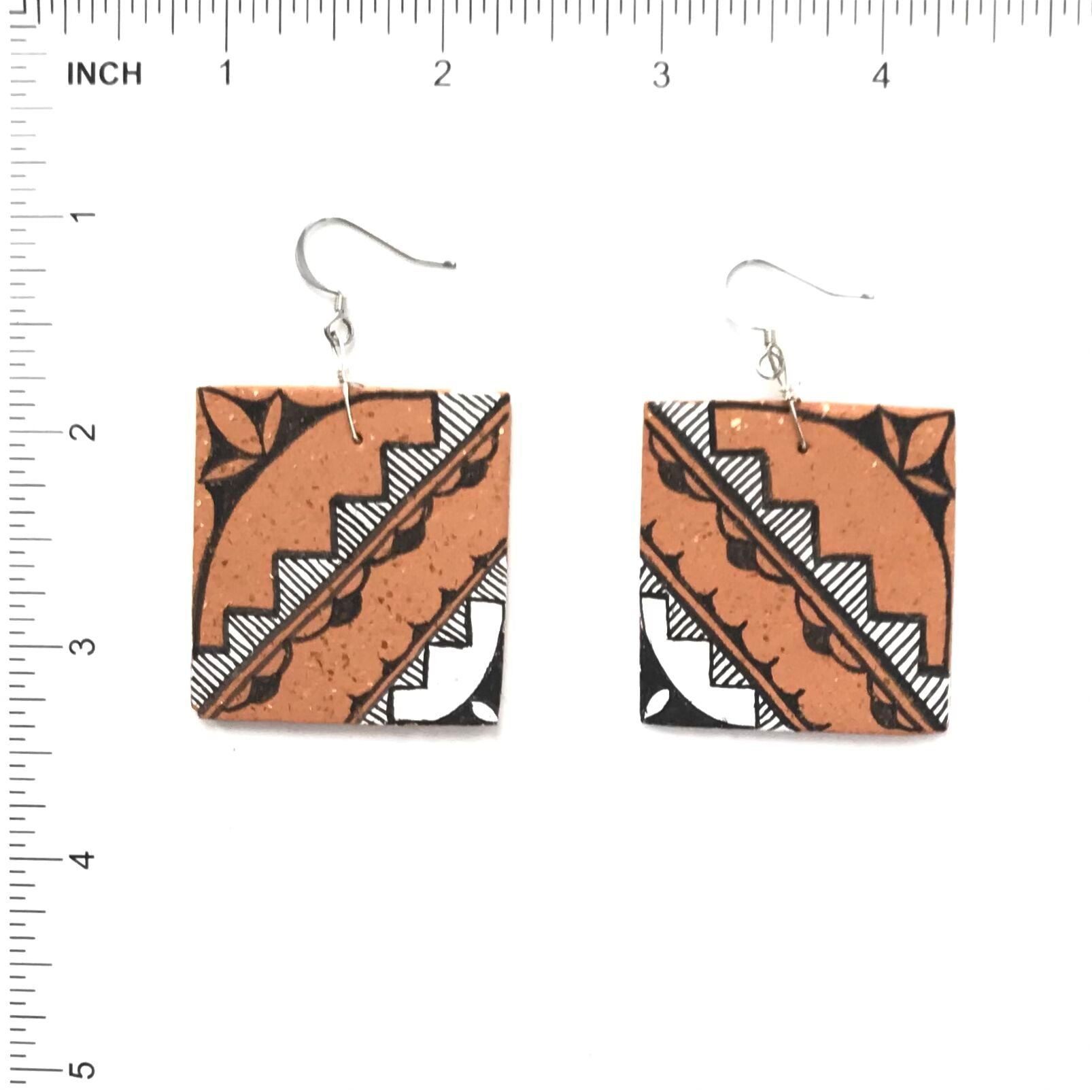 Anasazi Design Black/White Necklace & Earring Set-Indian Pueblo Store