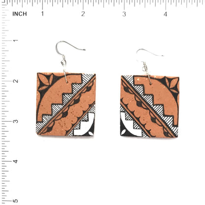 Anasazi Design Black/White Necklace & Earring Set-Indian Pueblo Store