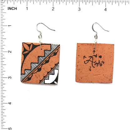 Anasazi Design Black/White Necklace & Earring Set-Indian Pueblo Store