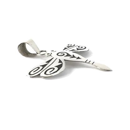 SS Dragonfly Overlay Pendant w/Chain 20"-Indian Pueblo Store