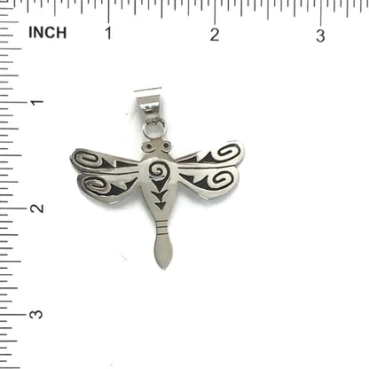SS Dragonfly Overlay Pendant w/Chain 20"-Indian Pueblo Store