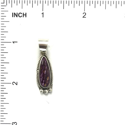 Bryon Began Purple Spiny Oyster Shell Pendant-Indian Pueblo Store