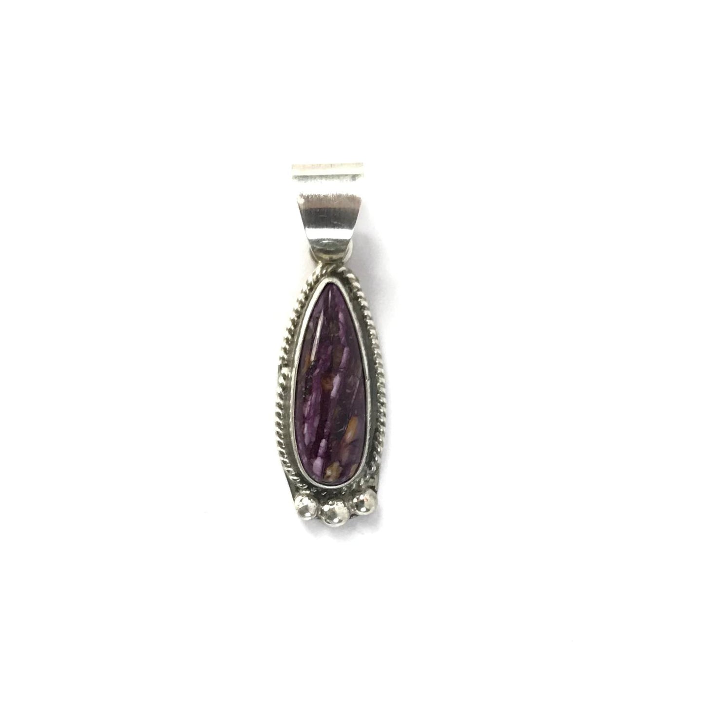 Bryon Began Purple Spiny Oyster Shell Pendant-Indian Pueblo Store