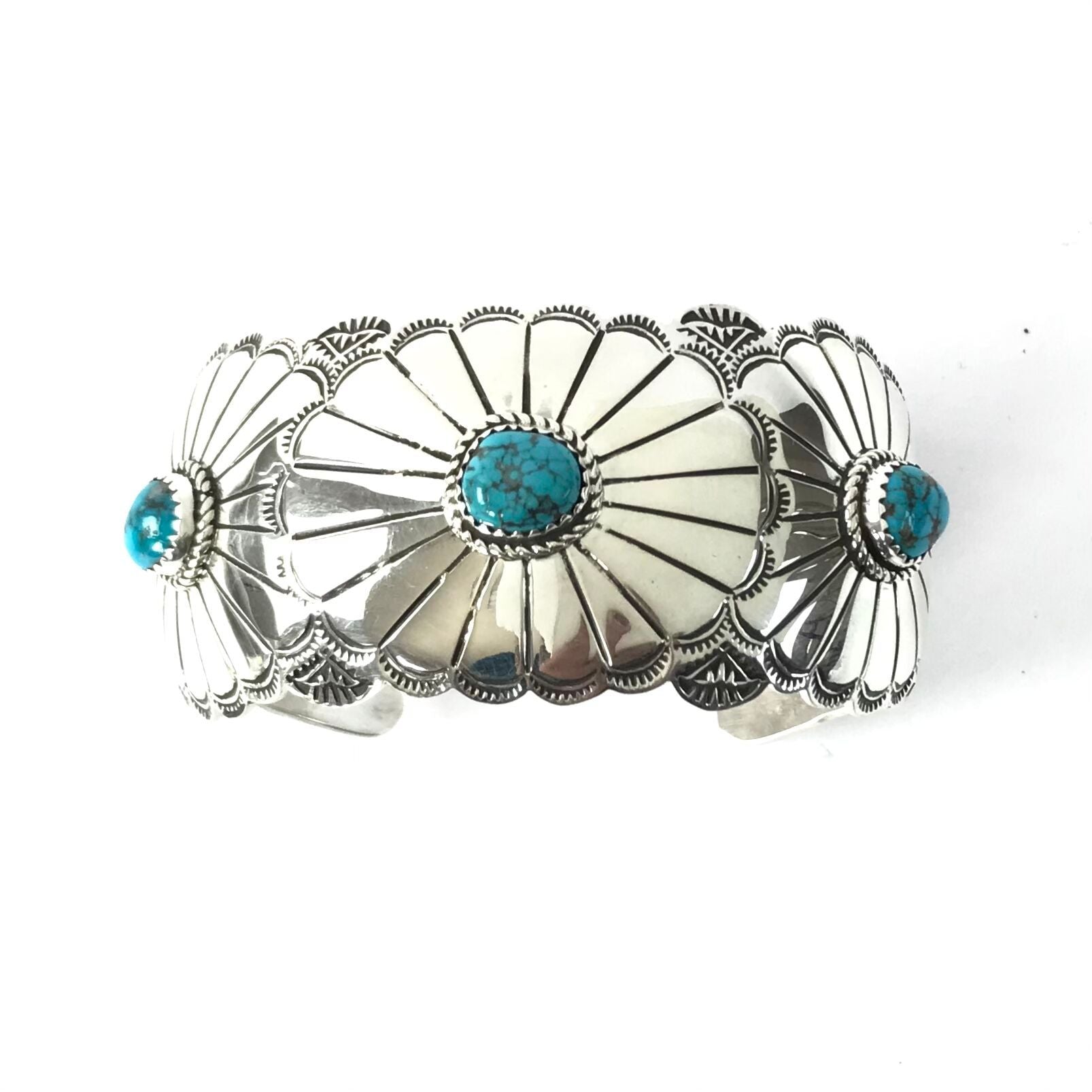 Charleston Willie Sterling Silver and Turquoise Bracelet-Indian Pueblo Store