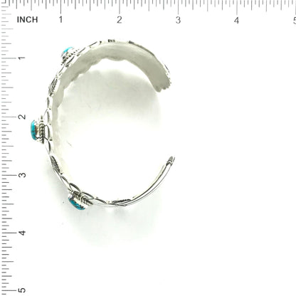 Charleston Willie Sterling Silver and Turquoise Bracelet-Indian Pueblo Store