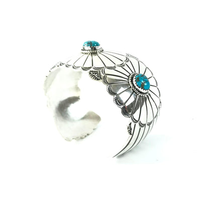 Charleston Willie Sterling Silver and Turquoise Bracelet-Indian Pueblo Store