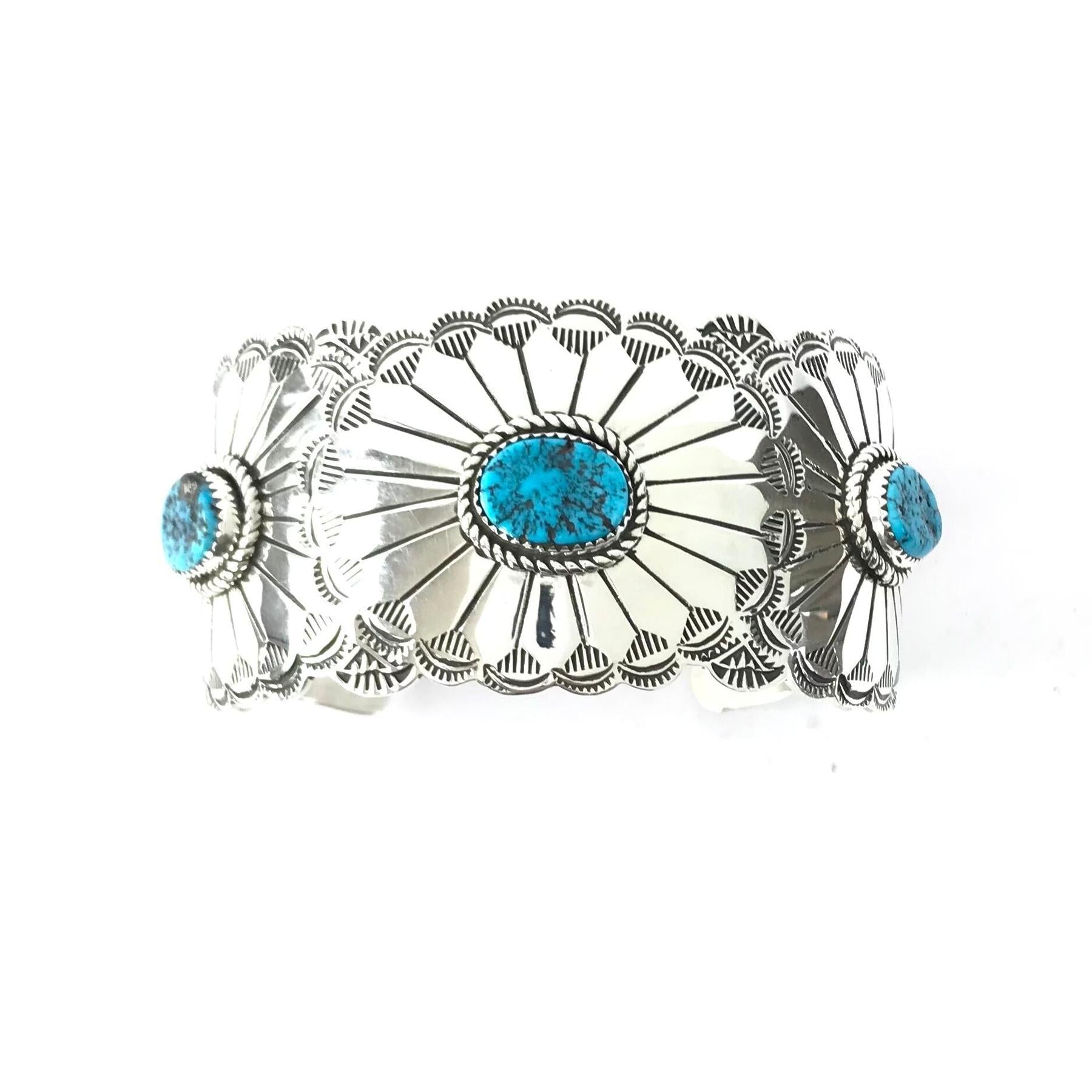 Charleston Willie Sterling Silver and Turquoise Bracelet-Indian Pueblo Store