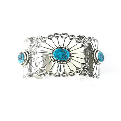 Charleston Willie Sterling Silver and Turquoise Bracelet-Indian Pueblo Store