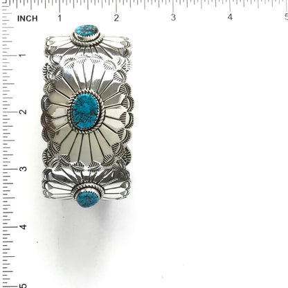 Charleston Willie Sterling Silver and Turquoise Bracelet-Indian Pueblo Store