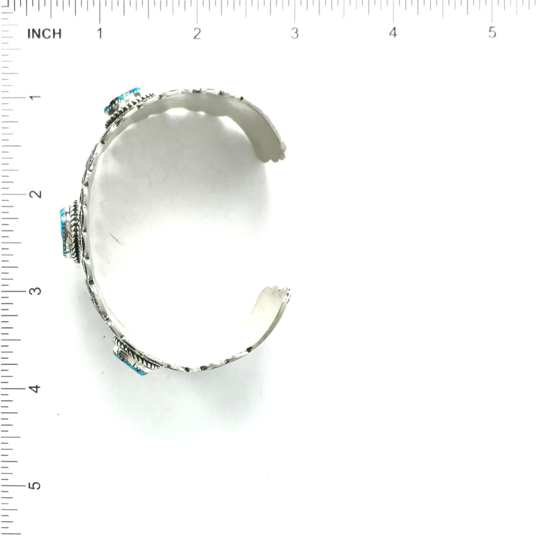 Charleston Willie Sterling Silver and Turquoise Bracelet-Indian Pueblo Store