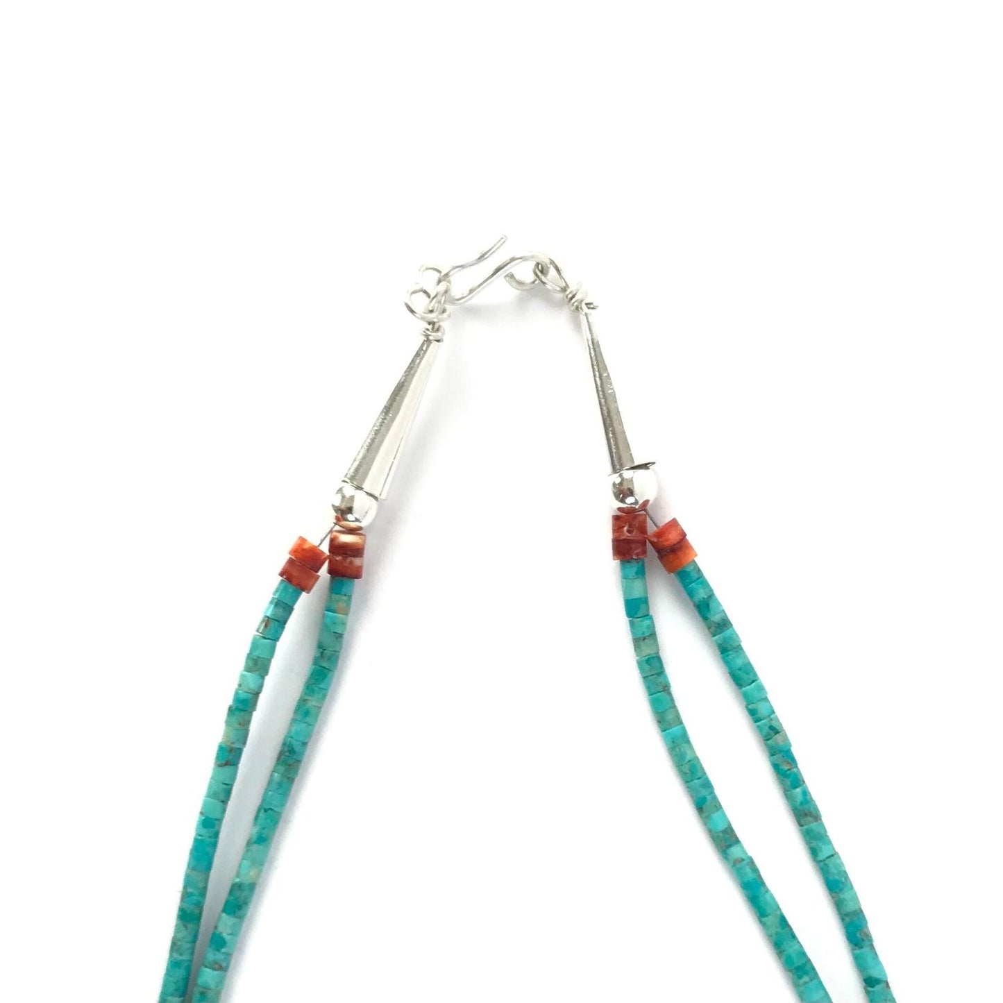 Joe and Angie Reano Mosaic Fan Necklace-Indian Pueblo Store