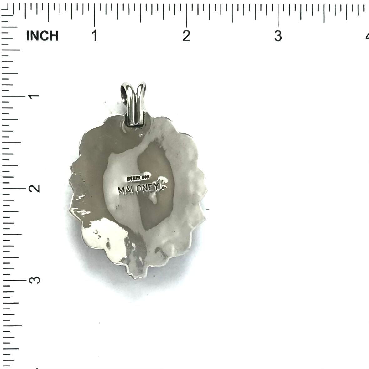 SS Sonoran TQ Stamped Pendant-Indian Pueblo Store