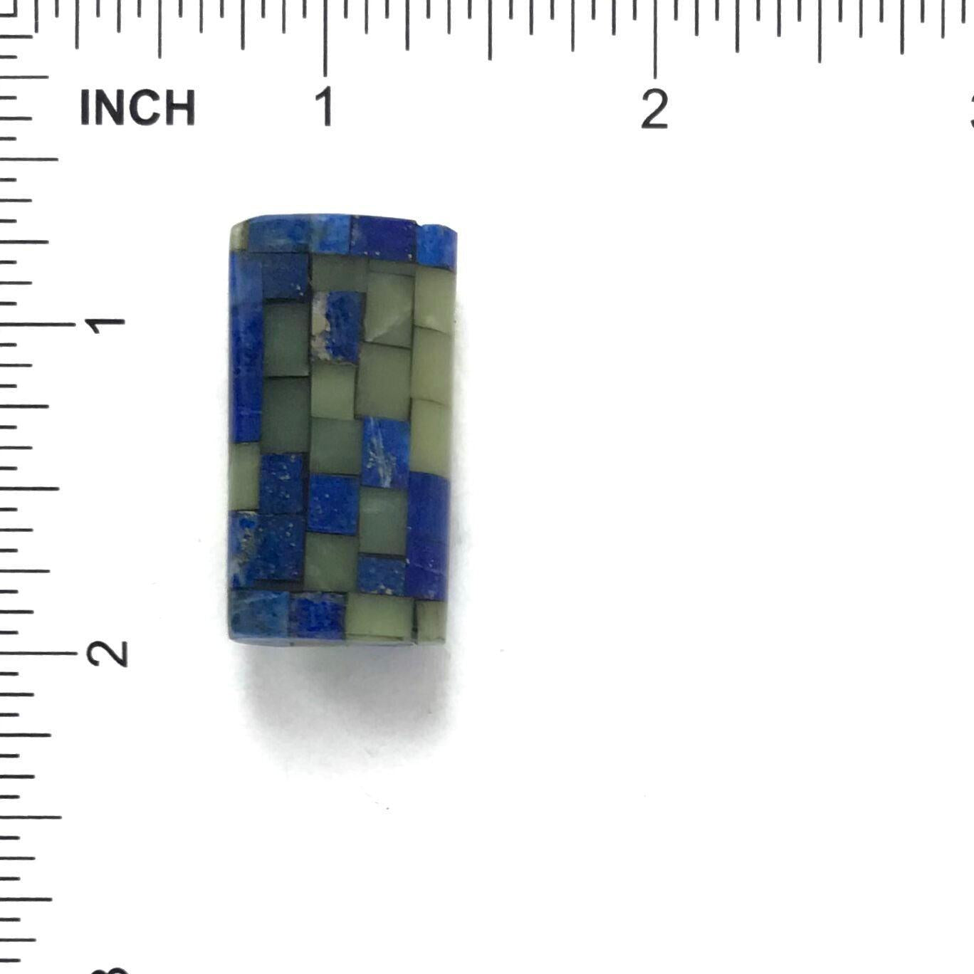 Nick Rosetta Lapis and Angelite Mosaic Pendant Necklace-Indian Pueblo Store