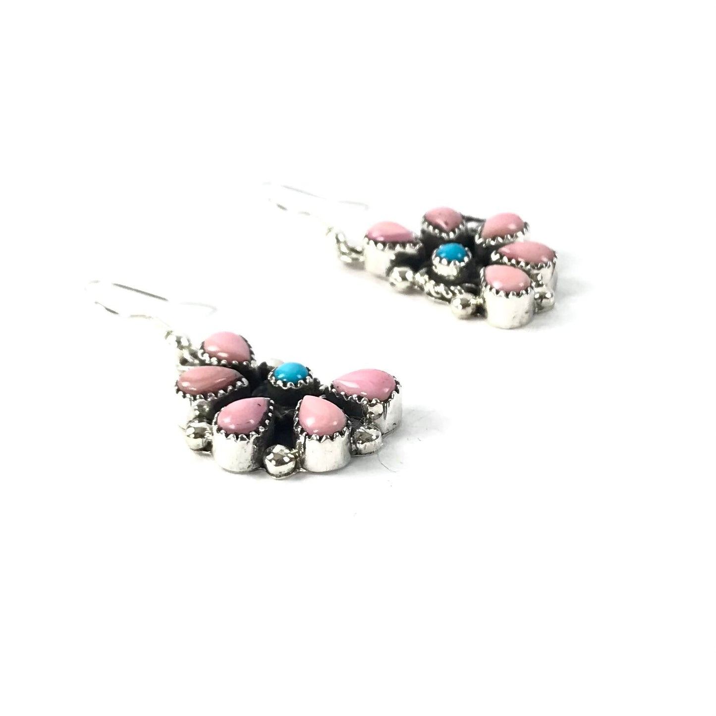 Sandra Parkett Pink Conch Shell Half Cluster Earrings-Indian Pueblo Store