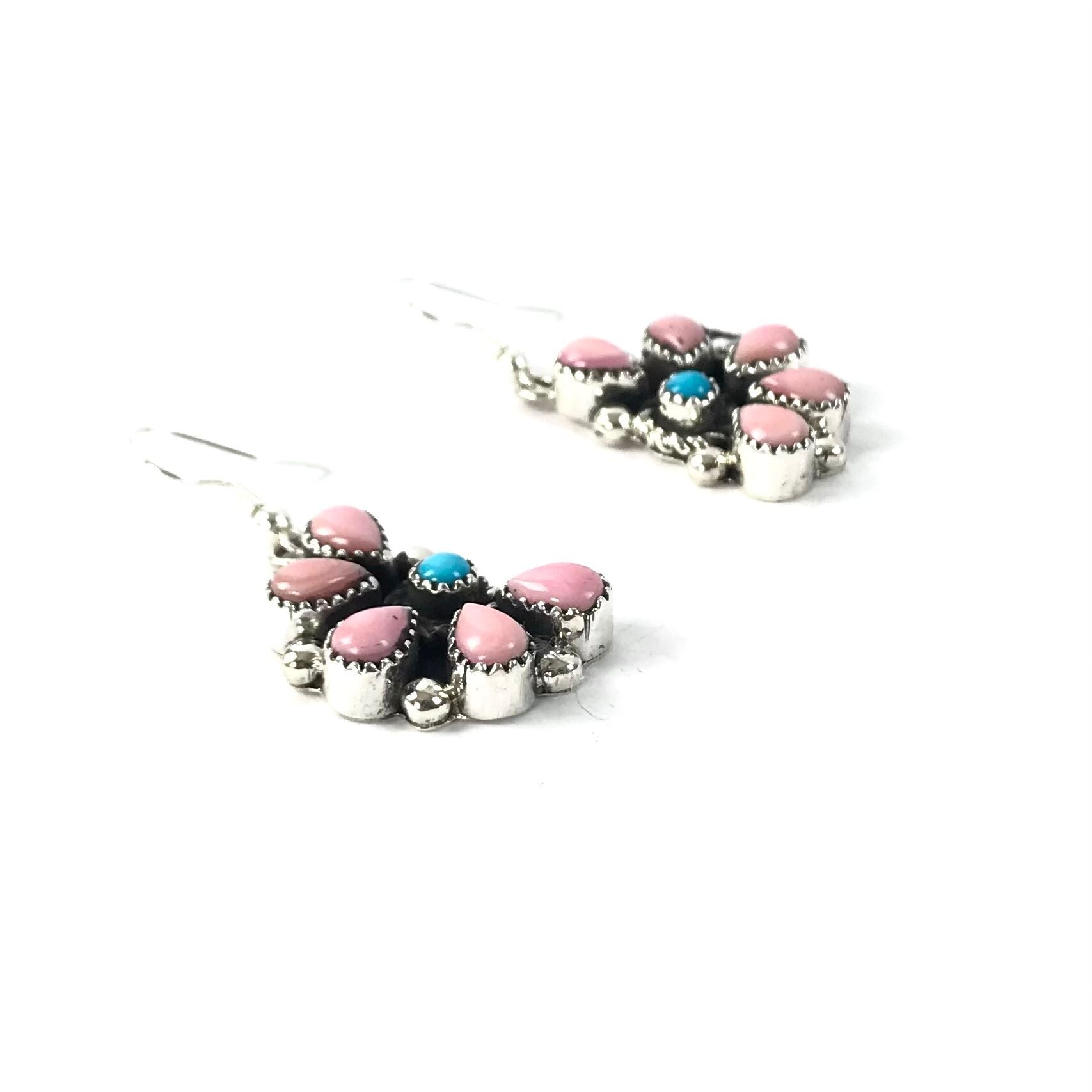 Sandra Parkett Pink Conch Shell Half Cluster Earrings-Indian Pueblo Store