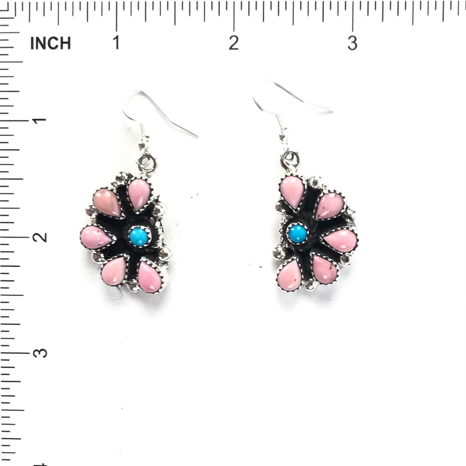 Sandra Parkett Pink Conch Shell Half Cluster Earrings-Indian Pueblo Store